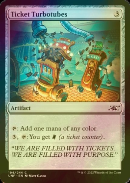 Photo1: [FOIL] Ticket Turbotubes 【ENG】 [UNF-Artifact-C] (1)